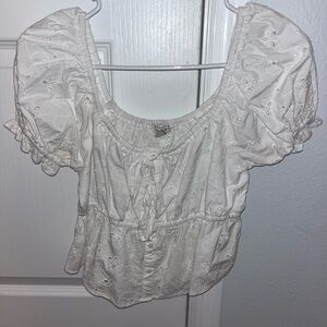 American eagle white blouse